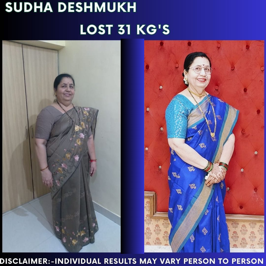 Sudha Deshmukh Before and After Instagram Post
